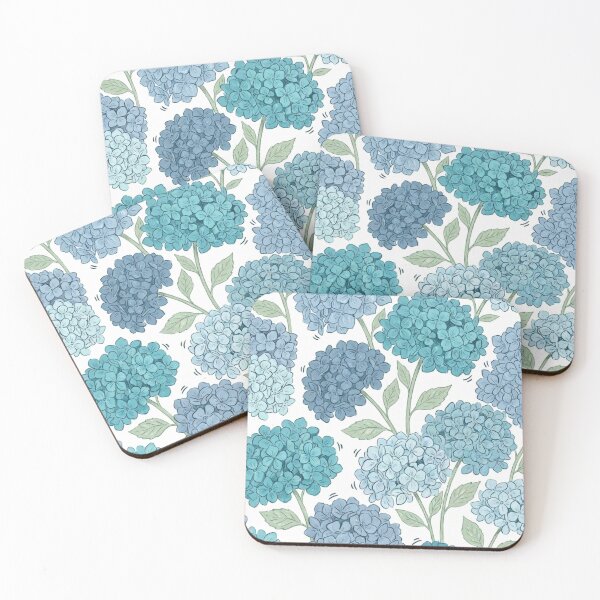 Item preview, Blue Hydrangea Floral Pattern designed and sold by NatArtSA.