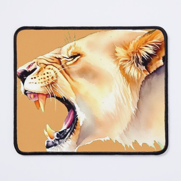Item preview, Roaring Lioness Watercolor Painting | Dramatic African Wildlife Wall Art Print designed and sold by BLUESKY11a.