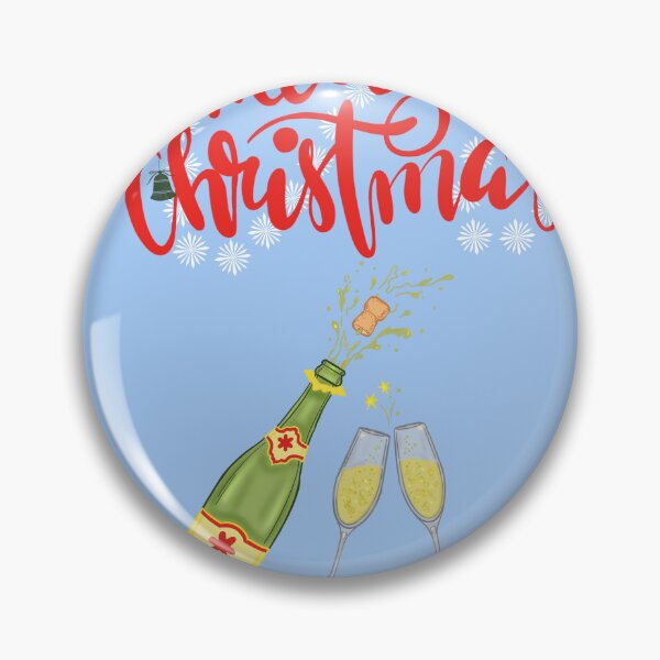 Item preview, Christmas-themed illustration with a bottle and two glasses designed and sold by artblonska.