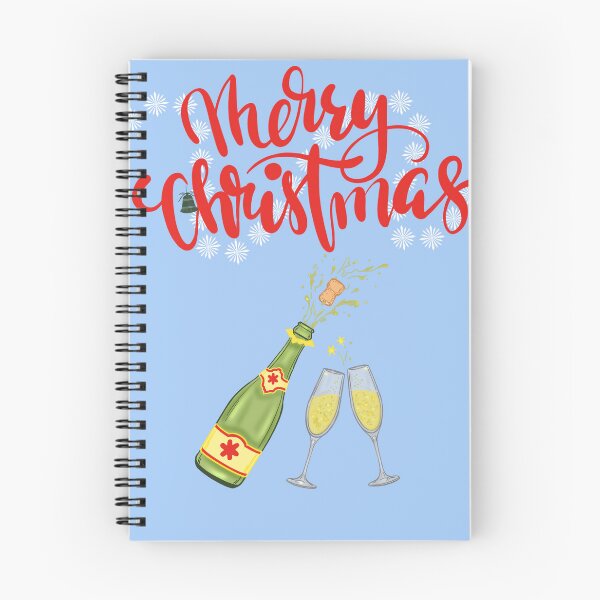 Item preview, Christmas-themed illustration with a bottle and two glasses designed and sold by artblonska.