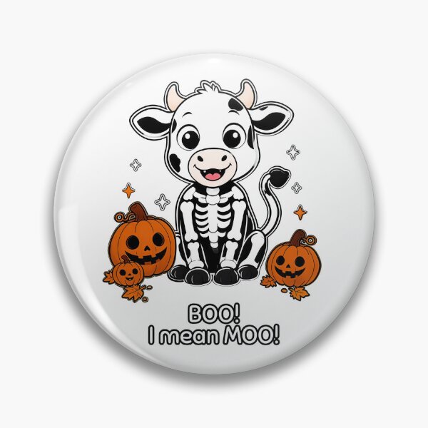 Item preview, Skeleton Cow - Halloween Cow with Pumpkins R designed and sold by MaddyDesignsCo.