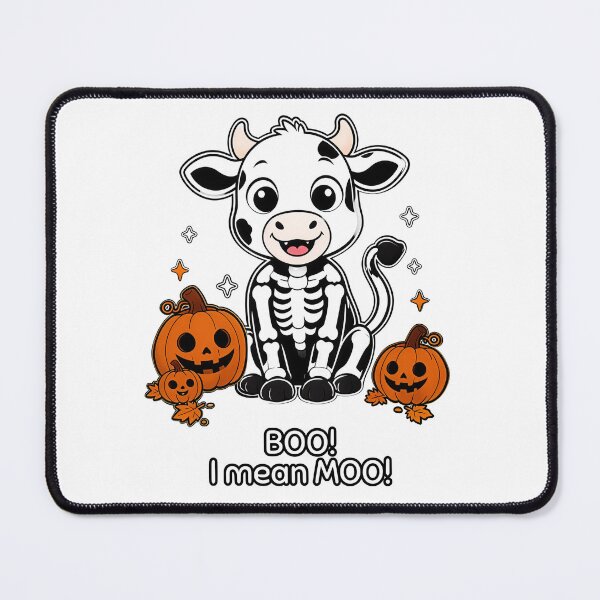Item preview, Skeleton Cow - Halloween Cow with Pumpkins R designed and sold by MaddyDesignsCo.