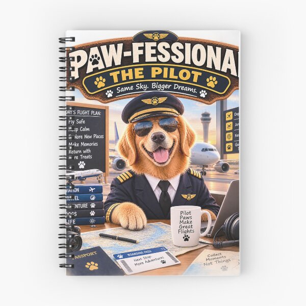 Item preview, Funny Pilot Dog Shirt – PAW-FESSIONAL Aviation & Dog Lover Gift designed and sold by TeeVibeHaus.