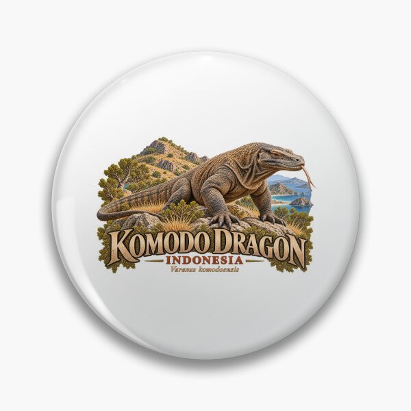 Item preview, Indonesia Komodo Dragon Wildlife Heritage Art designed and sold by Larkfound Studio.
