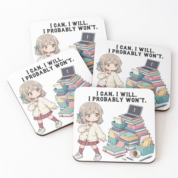Item preview, I Can. I will. I probably Won't. Motivational Funny Motto designed and sold by katerynaS99.