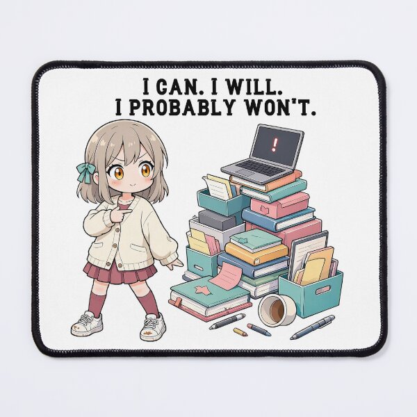 Item preview, I Can. I will. I probably Won't. Motivational Funny Motto designed and sold by katerynaS99.