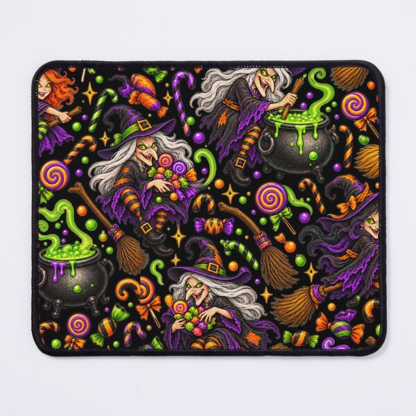 Item preview, Wicked Witches Halloween Pattern – Cauldrons, Candy & Magic designed and sold by Island Pace Design.