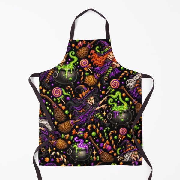 Item preview, Wicked Witches Halloween Pattern – Cauldrons, Candy & Magic designed and sold by Island Pace Design.