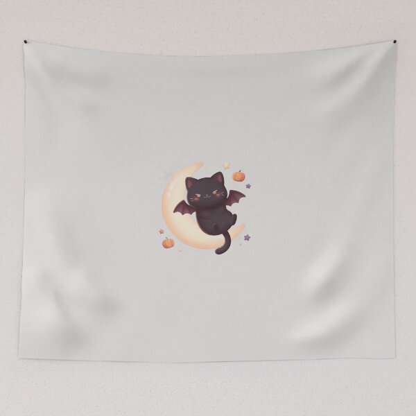 Item preview, Cute Bat Cat Halloween Witchy designed and sold by Moon's Arts.