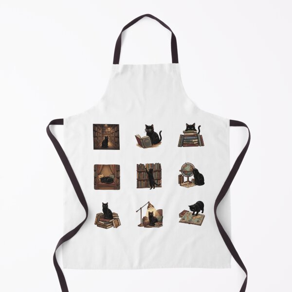 Item preview, Dark Academia Black Cat Bookish Reading Library Art    designed and sold by mood-draftsman.