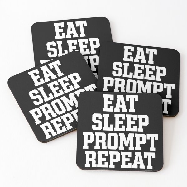 Item preview, Eat Sleep Prompt Repeat Funny AI T-Shirt Dark designed and sold by BerkleyCo.