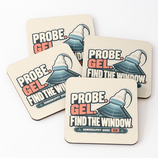 Item preview, Probe. Gel. Find the Window. – Funny Sonography Sticker designed and sold by astersgraphics.