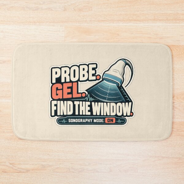 Item preview, Probe. Gel. Find the Window. – Funny Sonography Sticker designed and sold by astersgraphics.