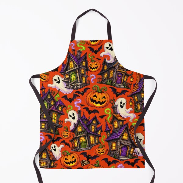 Item preview, Haunted House Halloween Pattern – Ghosts, Bats & Jack O’ Lanterns designed and sold by Island Pace Design.
