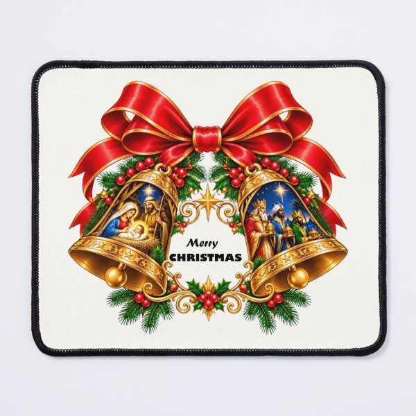 Item preview, Nativity Christmas Bells with Mary Joseph Baby Jesus designed and sold by annenambiro.