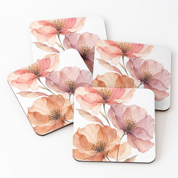 Item preview, Blush and Peach Watercolor Flowers designed and sold by SayMaria.