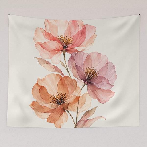 Item preview, Blush and Peach Watercolor Flowers designed and sold by SayMaria.