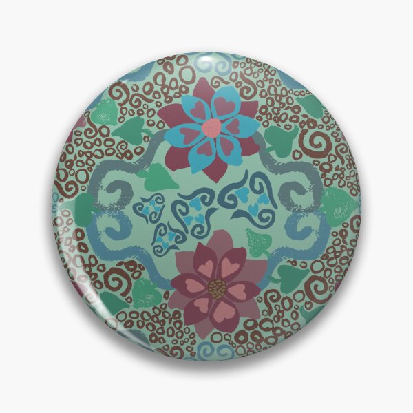 Item preview, Floral Diamonds on Light Green designed and sold by Digitalmyth's Designs.