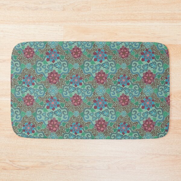 Item preview, Floral Diamonds on Light Green designed and sold by Digitalmyth's Designs.