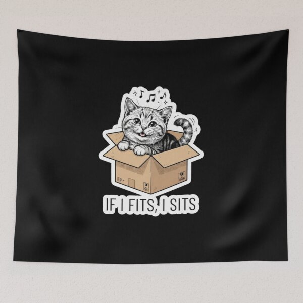 Item preview, If I Fits I Sits Cat designed and sold by PrintforDesign.