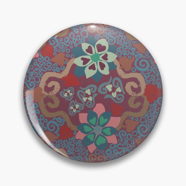 Item preview, Floral Diamonds on Maroon designed and sold by Digitalmyth's Designs.