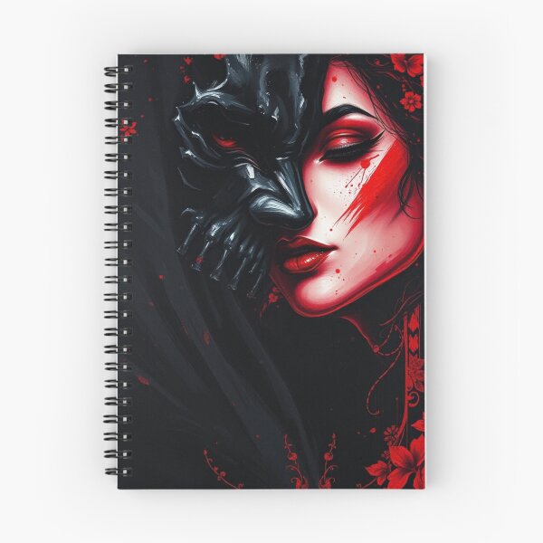 Item preview, Japanese Oni Mask Geisha - Dark Samurai Crimson Art designed and sold by ERODED SELF.