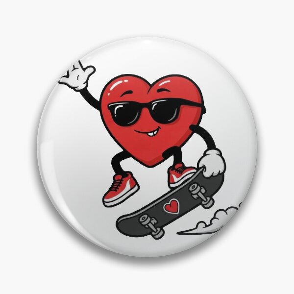 Item preview, Cool Skateboarding Heart with Sunglasses designed and sold by RICAMTP.
