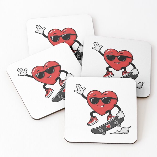 Item preview, Cool Skateboarding Heart with Sunglasses designed and sold by RICAMTP.