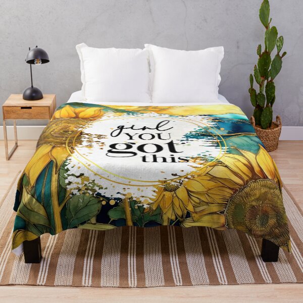 Item preview, "Girl You Got This" - Motivational Inspirational Sunflowers Quote designed and sold by DEC02.
