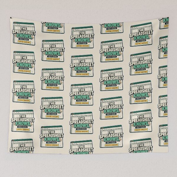 Item preview, The Spreadsheet Knows – Funny Spreadsheet Sticker designed and sold by astersgraphics.