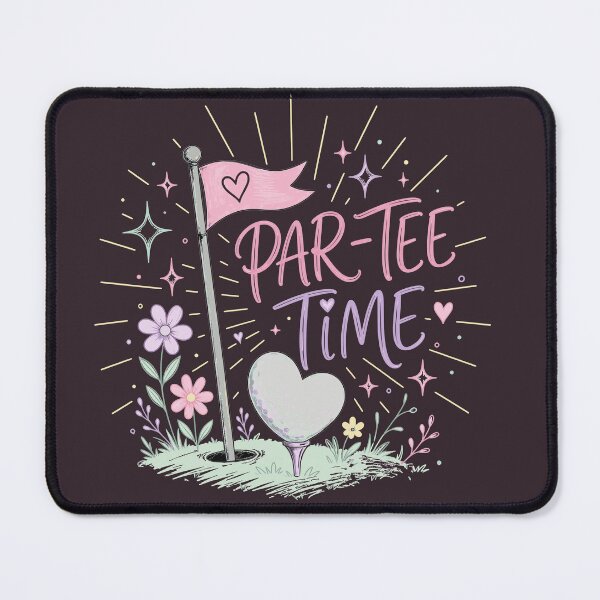 Item preview, Par-Tee Time Doodle - Hand Drawn Heart Ball Art - Womens Pastel Aesthetic Sports Gift designed and sold by BelievingCreates.