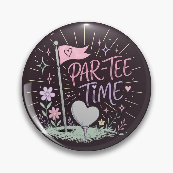 Item preview, Par-Tee Time Doodle - Hand Drawn Heart Ball Art - Womens Pastel Aesthetic Sports Gift designed and sold by BelievingCreates.