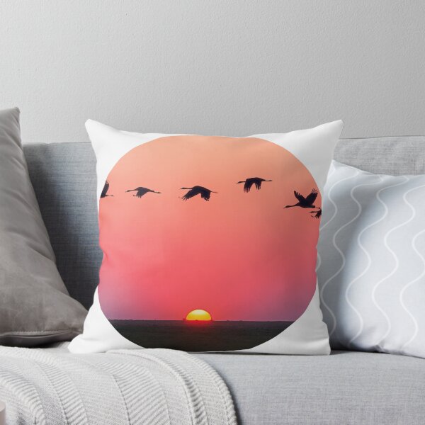Item preview, Flying Birds Pink Sunset Circle designed and sold by bfiikkii.
