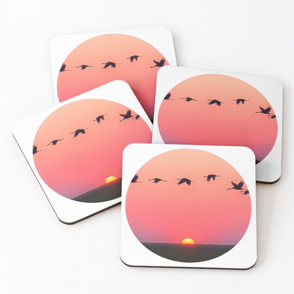 Item preview, Flying Birds Pink Sunset Circle designed and sold by bfiikkii.