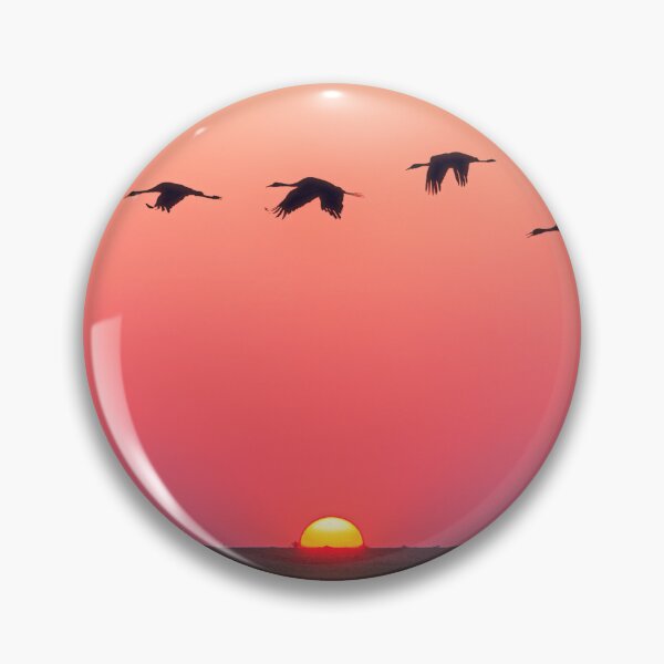 Item preview, Flying Birds Pink Sunset Circle designed and sold by bfiikkii.