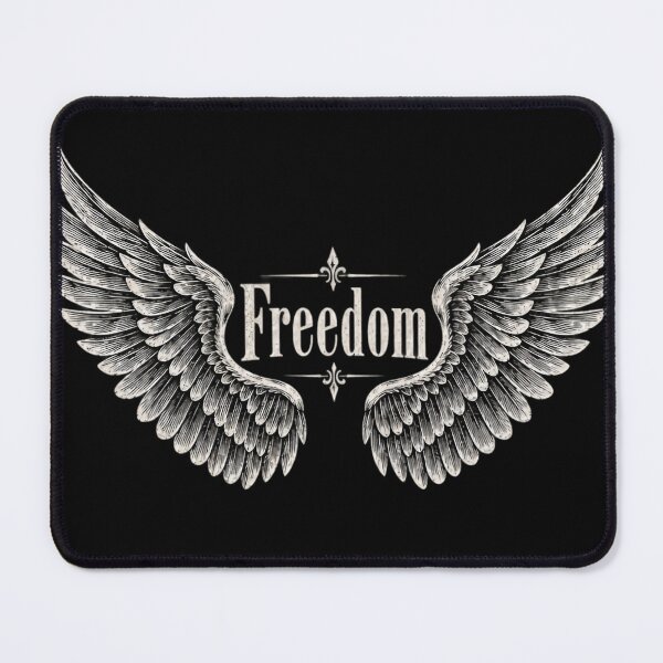 Item preview, Freedom Wings – Vintage Symmetrical Eagle Wing Typography designed and sold by Jandedan.