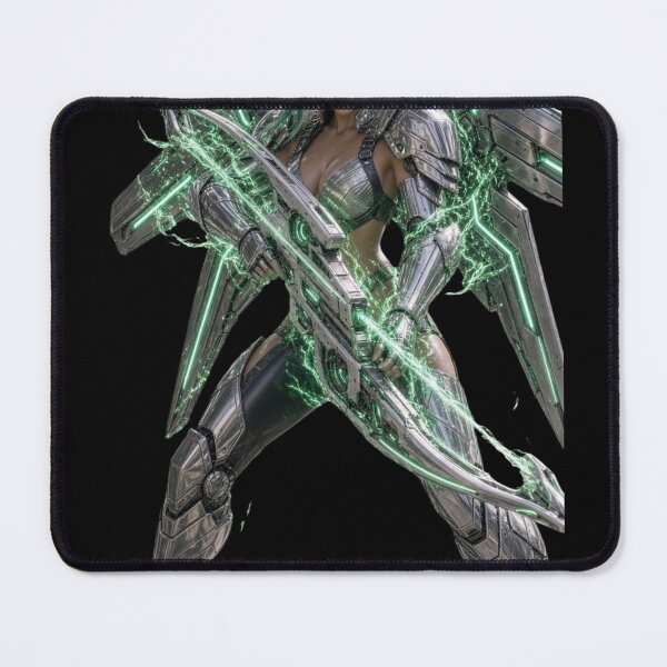 Item preview, Cyber Emerald Ranger tir4 Girl in Heavy Armor designed and sold by EvolutionMerch.