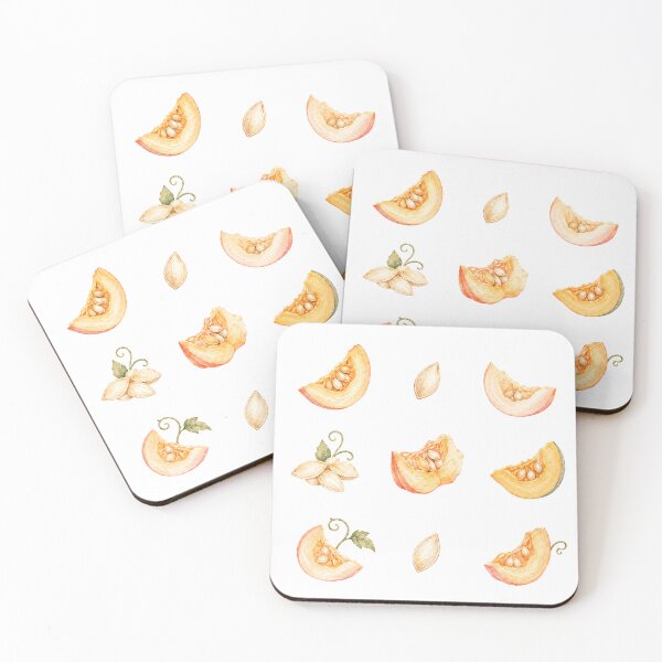 Item preview, Watercolor Pumpkin Slices and Seeds Autumn Pattern designed and sold by Verycutethings.