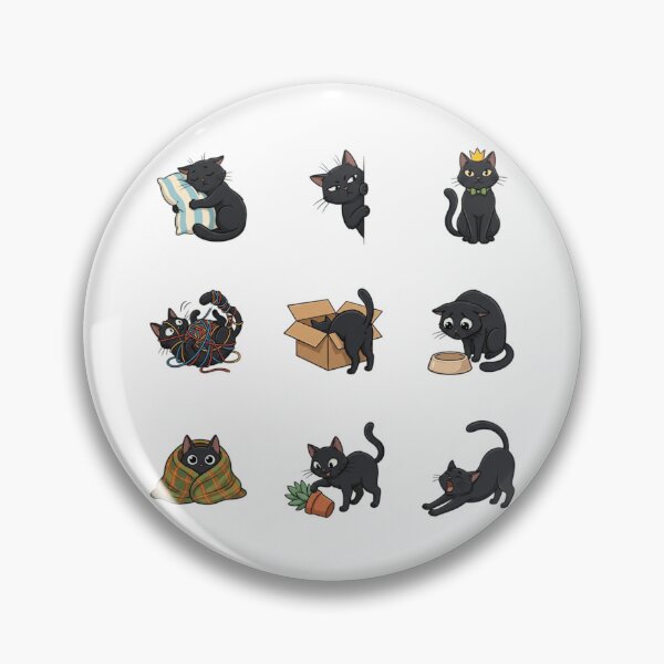 Item preview, Funny Black Cat Antics Mischievous Goofy Feline Art designed and sold by mood-draftsman.