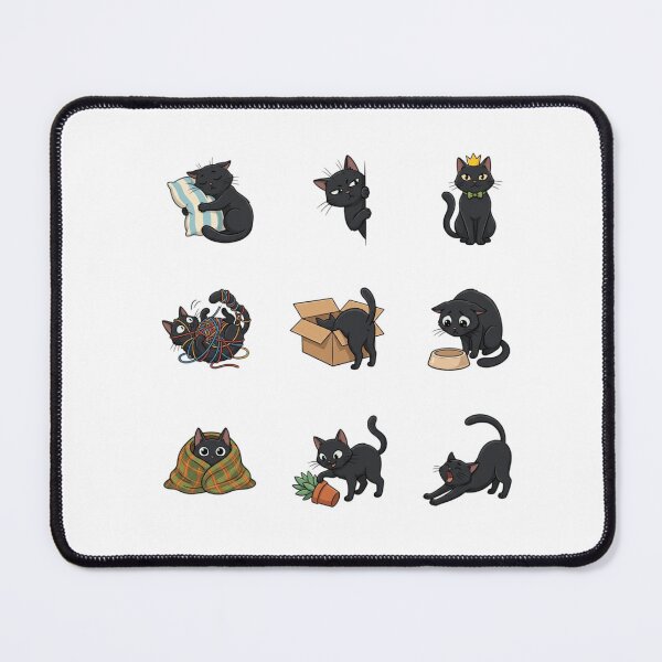 Item preview, Funny Black Cat Antics Mischievous Goofy Feline Art designed and sold by mood-draftsman.