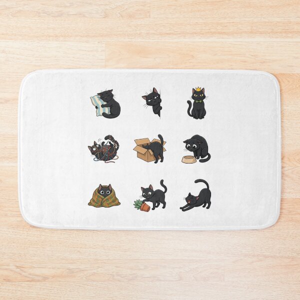 Item preview, Funny Black Cat Antics Mischievous Goofy Feline Art designed and sold by mood-draftsman.