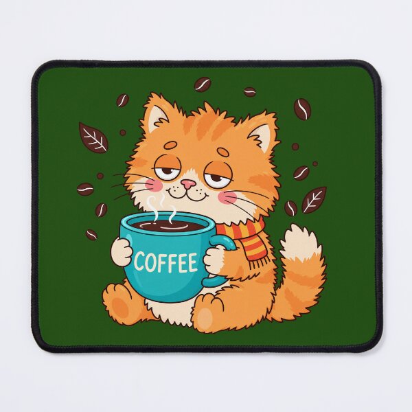 Item preview, Tired Orange Cat Night Shift Coffee Fuel designed and sold by CorgiCoffeeHub.