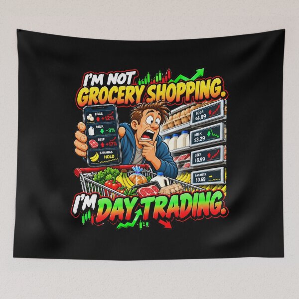 Item preview, I’M NOT GROCERY SHOPPING. I’M DAY TRADING designed and sold by signshirtz.