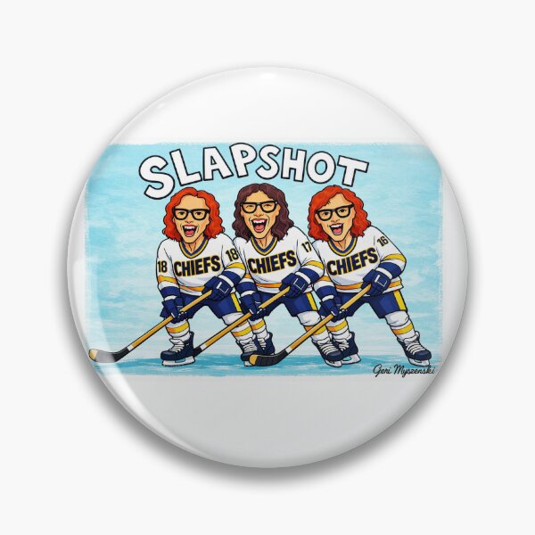 Item preview, Slap Shot Chiefs Hanson Brothers Full‑Body Hockey Cartoon Art designed and sold by The Art Queen Of Michigan .