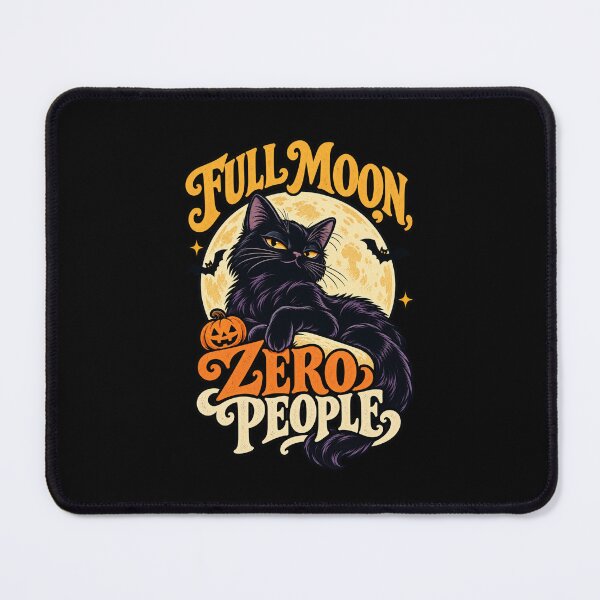 Item preview, Full Moon Zero People Black Cat Halloween designed and sold by MOTIFOLK.