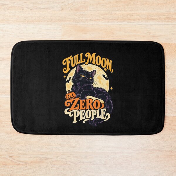 Item preview, Full Moon Zero People Black Cat Halloween designed and sold by MOTIFOLK.