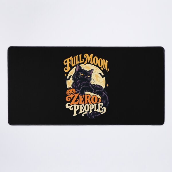 Item preview, Full Moon Zero People Black Cat Halloween designed and sold by MOTIFOLK.