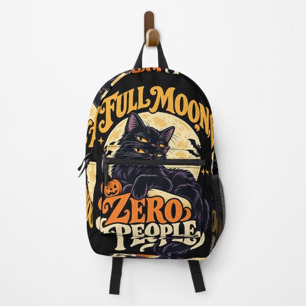 Item preview, Full Moon Zero People Black Cat Halloween designed and sold by MOTIFOLK.