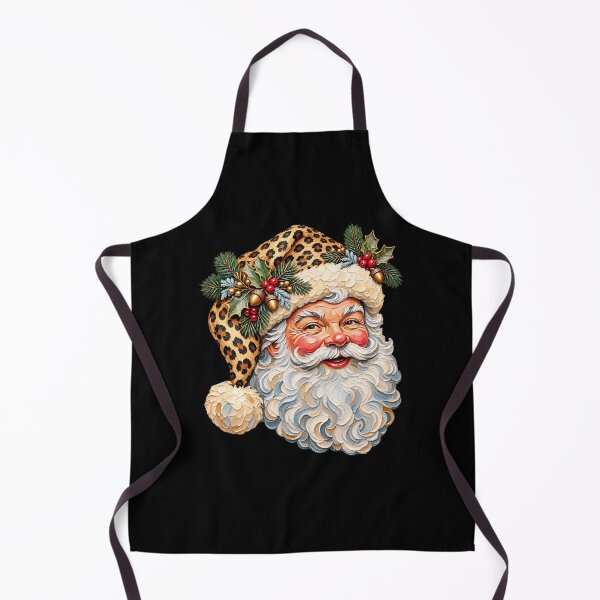 Item preview, Leopard Print Santa Claus Vintage Christmas Portrait designed and sold by AmiGraph.