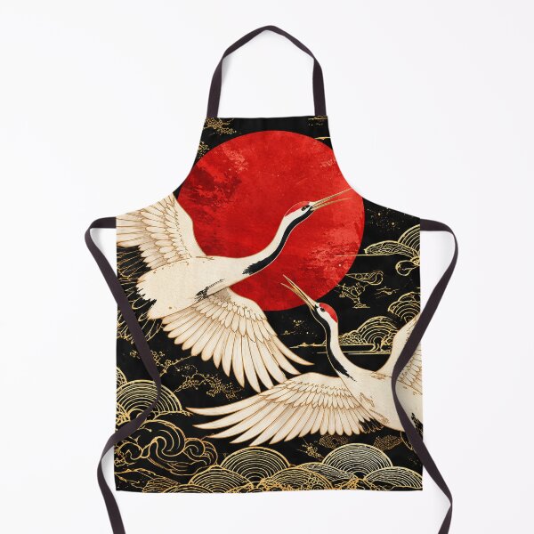 Item preview, Japanese Cranes & Red Sun – Traditional Japanese Art designed and sold by Vantu Design.